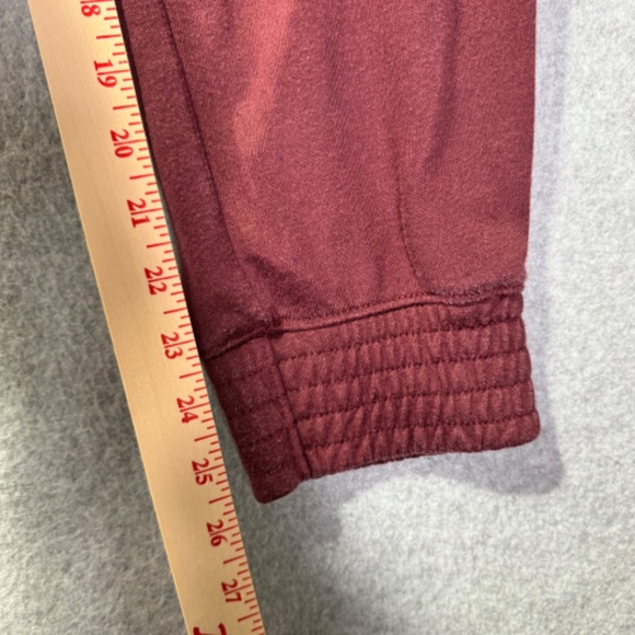 Vintage Y2K Abercrombie & Fitch Sweatpants Mens L Burgundy Drawstring Heavy - Picture 4 of 7